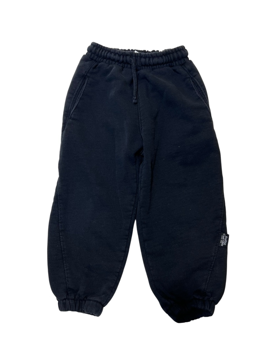 Zara Joggers Kids 4Y charcoal Black Elastic-Waist Pants